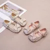 Dziewczyny Bow Buty Princess Buty Dzieci Toddlers Sandals Dress Wedding Party Sukienka Sprężyna jesień Sofe Water Diamond Skórzane dzieci taniec buty r5mr#