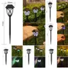 Neue 4pcs Landschaftslampe im Freien wasserdichte LED Solar Garten Pfahl Licht für Rasenhof Patio Flur Dekoration