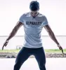 T-shirts masculins 2021 T-shirt t-shirt Fitness Shirts Slim Fit Fit Fit à manches courtes Coton Cotton Loison Oink O-Neck Alphalete imprimé TEE16739514