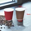 Tasses jetables Paies 100pcs / emballage 7 oz en papier tasse en papier kraft Coffee Buaning Party Supplies