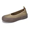 Sapatos casuais johnature 2024 retro slip-on raso de couro genuíno redonda redonda de toe de mocassins de solteiro confortável
