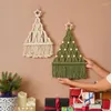 Tapisseries 2024 Boho Christmas Decor Wall Art Macrame de Noël suspendus Chrismas Tree FD39743624