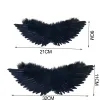 Mini Angel Feather Wings Black White Red Feather Wing Upging Orning Photo Prop performance Show Doll Costume Decoration