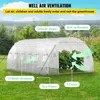 Walk-In Tunnel Greenhouse, 20x10x7 ft/15x7x7 ft/12x7x7 ft/10x7x7 ft Portable Plant Hot House, Galvanized Steel Hoops, Green/White