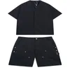 Repre Designer American Summer New Loose Casual Shirt Short Sleeve Cargo Shorts för män och kvinnor Fashion Suits-XL