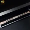 Хип -хоп модный стиль Sier Moon 13mm Drag Tone Men's Mosan Stone Comban Bracelet Chain Bracelet