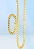 Fashion Hip Hop Men Necklace Chain Gold Filled Curb Cuban Long Necklace Link Men Choker Male Female Collier Jewelry 61cm 71cm7560293