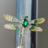 Vintage Rhinestone Dragonfly Broşlar Kadınlar İçin Lüks Hayvan Böcekleri Broş Pimleri Kıyafetler Elbise Partisi Aksesuarları Takı Hediyeleri