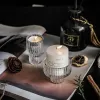 3pcs Candelas de vidrio nórdico European Candles Topeadores Tabla de velas Soporte de velas Smalltealight Decoración del hogar