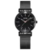 Sterrenhemel kijk woman black horloges mode casual vrouwelijke polshorloge waterdicht stalen damesjurk horloge