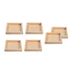 Plates Natural Wood Trays Craft Puzzle Wooden Jigsaw Puzzles Kids Blocks Storage Pallet