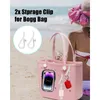 Infoga väskor för Bogg Beach Tote Bag Ersättning 4 blixtlås Infoga väskor och 2 krokar för resor, sminkorganisation