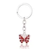 Anneaux clés Butfly Keychain Crystal Alloy Vintage DIY SAG TÉLÉPHON