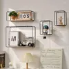 Plaques décoratives Style nordique Simple Iron Shelfing Shelf-Shelf Rack Storage Decor Solder Salon Home Decoration