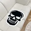 Skull Baignage tapis tufted tapis gothique décor de la maison halloween tapis de salle de bain noir goth chambre cuisine salle de cuisine sorcière cadeau spooky