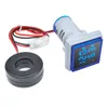AC 60-500V Meter Indicator LED Display Voltmeter Voltage Tester Current Detector Square Dual Display Panel Voltmeter Ammeter