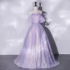 Party Dresses Lilac Women Prom Real Image Off The Shoulder Sequin Ball Gown Vestidos De Gala Formal Evening Gowns Corset Back