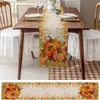 Herfst Thanksgiving Maple Leaf Linnen Tafel Lopers Dressoir sjaals Tafel Decor Barmhouse Eettentafel Runners Holiday Party Decor