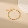 Bracelets de liaison 18k plaqués or incrusté Rectangle Zircon Bracelet fait à la main pour les femmes bijoux femelles colorées en zircone cubique