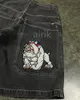 Erkek kot jnco şort y2k hip hop cep bülbeli denim spor salonu şortları erkekler yaz yeni harajuku gotik şort sokak kıyafetleri jnco jeans