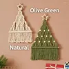 Tapisseries 2024 Boho Christmas Decor Wall Art Macrame de Noël suspendus Chrismas Tree FD39743624