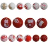 50Pcs 15mm New Christmas Stocking Snowman Food Grade Silicone Beads DIY Making Bracelet Keyring Keychain Accessories