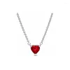 PENDANTS PAN S925 Sterling Silver San Valentino Feather Heart Necklace Coppia Star Pearl fai da te