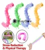 Zabawki 16 węzłów prezenty Squishy S Autyzm Caterpillar zwalnia stres fizjoterapię zabawek uwalnia robaki anty2280763