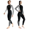 Menas de banho feminina 3 mm de mergulho Men's Men's Warm de peça longa de mangas longa espessada Snorkeling e surf de natação de inverno