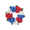Decorative Flowers Modern Outdoor Christmas Decorations American Flag Wreath Independence Day Decoration Wreaths Placed In Front Of The Door