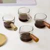 Bicchieri di vino caffè piccolo latte tazza di legno manico in legno per espresso strumento di estrazione misura