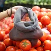 Sacs de rangement réutilisables en mailles de coton à légumes fruits alimentaires de cuisine lavable Sac de grille éco-chaîne Organisateur à trading poche