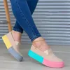 Casual Buty Kobiety płaski kolorowy europejski i amerykański moda wygodna miękka sporty trwałe podróże