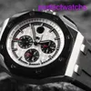 Элегантное запястье AP Watch Royal Oak Offshore 26400 Диаметры 44 мм один трудно найти белый фон Черный хромоток