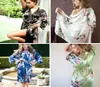 Women Solid Royan Silk Srabe Ladies Satin Pajama Bielizna śpiąca Kimono Bath Suknia PJS 17 Colors36986171487