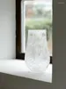 Vasen Vase reines kristallweißes geometrisches Muster schnitzen handgefertigtes Chinesisch für Wohnzimmer Eingang Desktop Dekoration geeignet