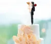 パーティーの装飾ロマンチックなかわいい花嫁と花groomカップルの置物のケーキトッパーブライダルシャワーコスプレ結婚式の誕生日を提案する