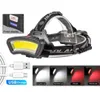 Ponted Cob LED Headlamp Head Headlight USB Lâmpada de cabeça Lampe Frontale Light Toches Lamp 18650 Battery11409709