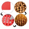 1pc 468-Cavity Mini Round Silikonform Schokoladenentropfen Hund behandelt Pan Semi-Kugel Gummi-Süßigkeiten Gelee Haustier Backformen Backformen