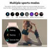 Bekijkt Lige nieuwe lichaamstemperatuur Smart Watch Women Men HD 360 scherm Antwoord Oproep Dial Call Smartwatch Men Watches For Women Bracelet