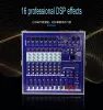 Микшер GAX960E DJ Mixer 8 Channel USB Blueteeth Mixing Console High Power Audio Stage оборудование 48V Phantom Power DSP Цифровые эффекты