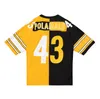 Zszyte koszulki piłkarskie 43 Troy Polamalu 2005 Mesh Legacy Emerytowane retro klasyki koszulki mężczyzn Kobiet młodzież S-6xl