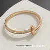 Tifancy Womens için Yüksek Son Tasarımcı Bangles 18K Gül Altın Kare Elmas Geniş Bilezik Yüksek Baskı Elmas Seti S925 Gümüş Moda Yüksek Sense Küçük Grup Bilezik