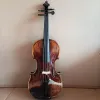 Högkvalitativ cashewfärgflamhandgjorda fiol 4/4 Retro Dark Brown Stradivari Student Maple Violin Professional Musical Instrume