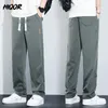 Hiqor in Herren Casual Hosen Sommer Straight Dünnhose Männliche Baggy Hosen Pantalones Hombre Jogging Mann großer Größe S-4xl 240329