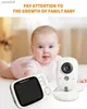 Baby Monitors Aszhonga Video Baby Monitor 2.4G 3.2 I EU Plug LCD 2-vägs Audio Call Night Vision med batterisäkerhetskamera babysitterc240412