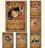 515x36cm家の装飾壁ステッカーヴィンテージペーパーワンピースポスターアニメポスターLuffy Chopper Wanted6013899