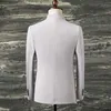 Herrenanzüge Blazer 3 PCs Set Stand Collar Blazers Jacke Hosen Weste / 2023 Mode neue Männer lässig Boutique Geschäft