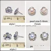 Boucles d'oreilles de goujon en gros de bijoux S925 Sier Briotte d'oreille DIY pour les femmes Flower Zircon Girl Gift 12 Drop Livrot Dht2y