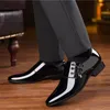 Men Pointed Toe Leather Shoes Mens Business Formal Bright Casual Wedding Plus Size 3848 Oxfords 240407